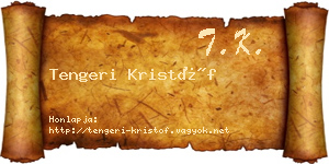 Tengeri Kristóf névjegykártya