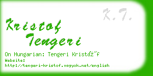 kristof tengeri business card